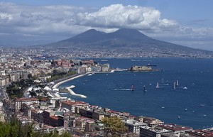The America’s Cup World Series is sailed on the Bay of Naples, venue for the 1960 Olympic Regatta photo copyright Carlo Borlenghi http://www.carloborlenghi.com taken at  and featuring the  class