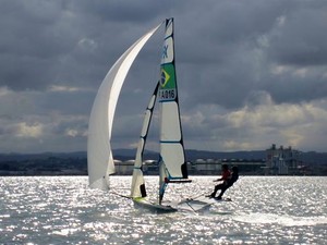 OlympicSkiff (11) - Womens Olympic Skiff Trials, Santander, Spain photo copyright SW taken at  and featuring the  class