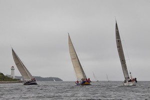 hree competitors head out Halifax harbour just after the start of RHSP 2010. photo copyright RHSP Media taken at  and featuring the  class