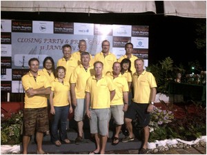 Steve Manning and his Walawala2 - Sydney GTS43 Crew Winners of the 2012 Singapore Straits Regatta photo copyright Jason Rowed taken at  and featuring the  class