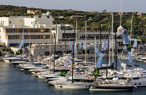 Yacht Club Costa Smeralda dockside  - Rolex Swan Cup 2012 photo copyright  Rolex / Carlo Borlenghi http://www.carloborlenghi.net taken at  and featuring the  class