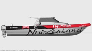 Graphic - Emirates Team NZ&rsquo;s AC 72 tender photo copyright Morelli & Melvin Design . http://www.morrellimelvin.com taken at  and featuring the  class
