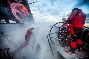Kelvin Harrap putting PUMA Ocean Racing powered by BERG through it's paces, during leg 7 of the Volvo Ocean Race 2011-12, from Miami, USA to Lisbon, Portugal. photo copyright Amory Ross/Puma Ocean Racing/Volvo Ocean Race http://www.puma.com/sailing taken at  and featuring the  class