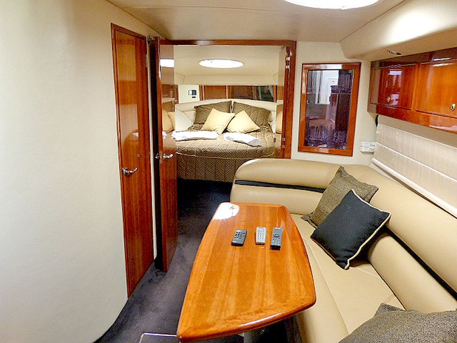Owner's Stateroom up for'ard on board the Riviera. © Marine Auctions