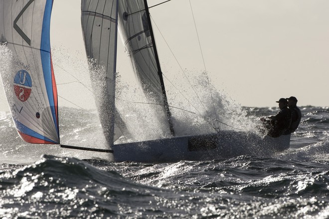 Smashing into a wave on The Sound in 20 knots. ©  Andrea Francolini Photography http://www.afrancolini.com/