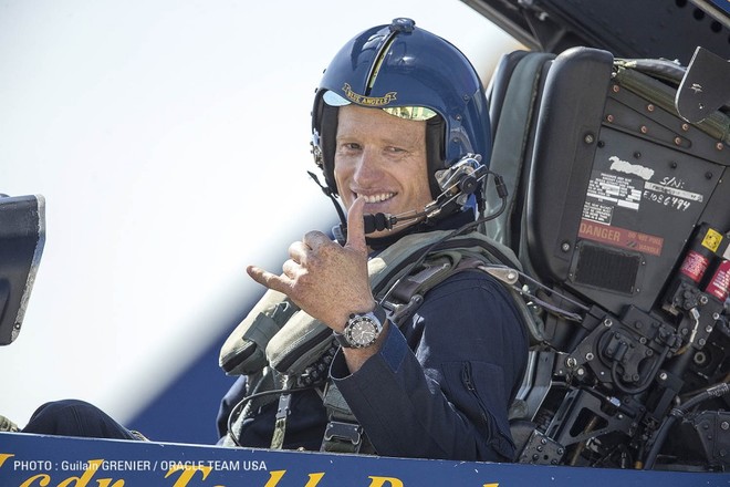 James Spithill flies with the Blue Angels © Guilain Grenier Oracle Team USA http://www.oracleteamusamedia.com/
