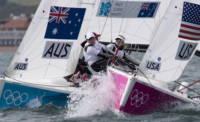 London 2012 - Olympic Games Day 2 - Women’s Match Racing, AUS Price, Curtis and Whitty © Carlo Borlenghi/FIV - copyright