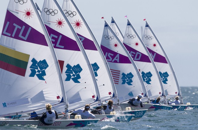 Medal race - Laser Radial. London Olympics 2012 © Carlo Borlenghi/FIV - copyright