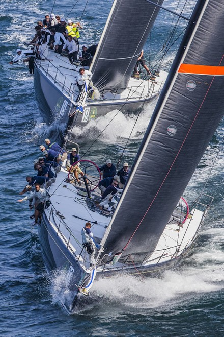 BELLA MENTE, Category: Racer , Sail n: USA 45, Bow n: 03, Nation: USA, Owner/Charterer: Hap Fauth<br />
STIG, Category: Racer , Sail n: ITA 65000, Bow n: 10, Nation: ITA, Owner/Charterer: Alessandro Rombelli, Model: JV72GP - Rolex Maxi Yacht Cup 2012 ©  Rolex / Carlo Borlenghi http://www.carloborlenghi.net