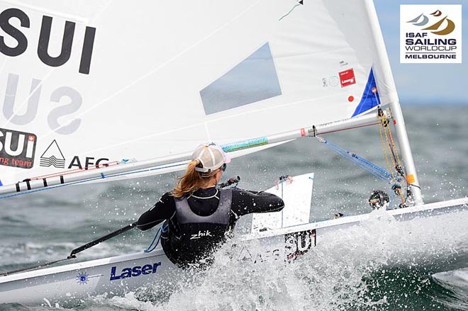 Manon Luther (SUI)/Laser Radial class Oceanic Leg of the ISAF Sailing World Cup 2012 © Jeff Crow/Sail Melbourne http://www.sportlibrary.com.au