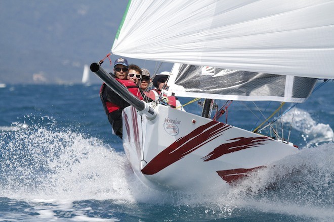 Stay Tuned (B J Barwicka) are revelling in the windy conditions - Telcoinabox Airlie Beach Race Week 2012 © Teri Dodds http://www.teridodds.com