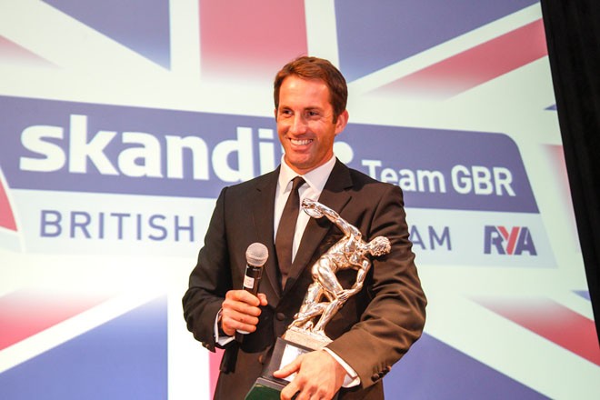 Ben Ainslie with the BOA Athlete of the Year for Sailing trophy ©  Paul Wyeth / RYA http://www.rya.org.uk