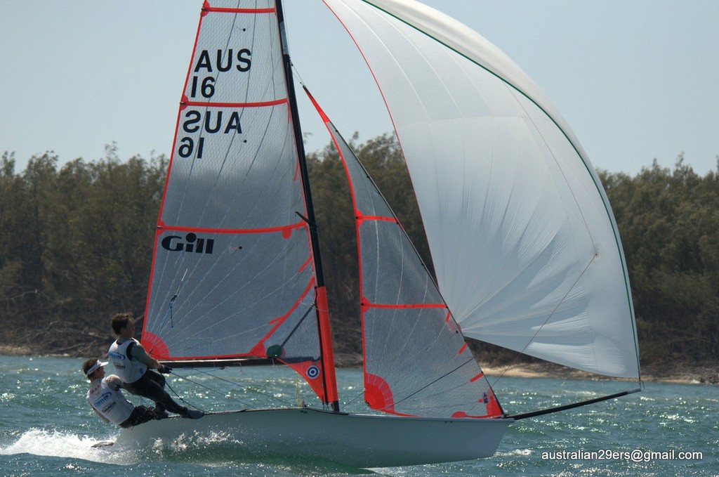 Crunchie - Harry Price and Nicholas Connor MH16’SC - 2012 QLD 29er Class Championship © David Price