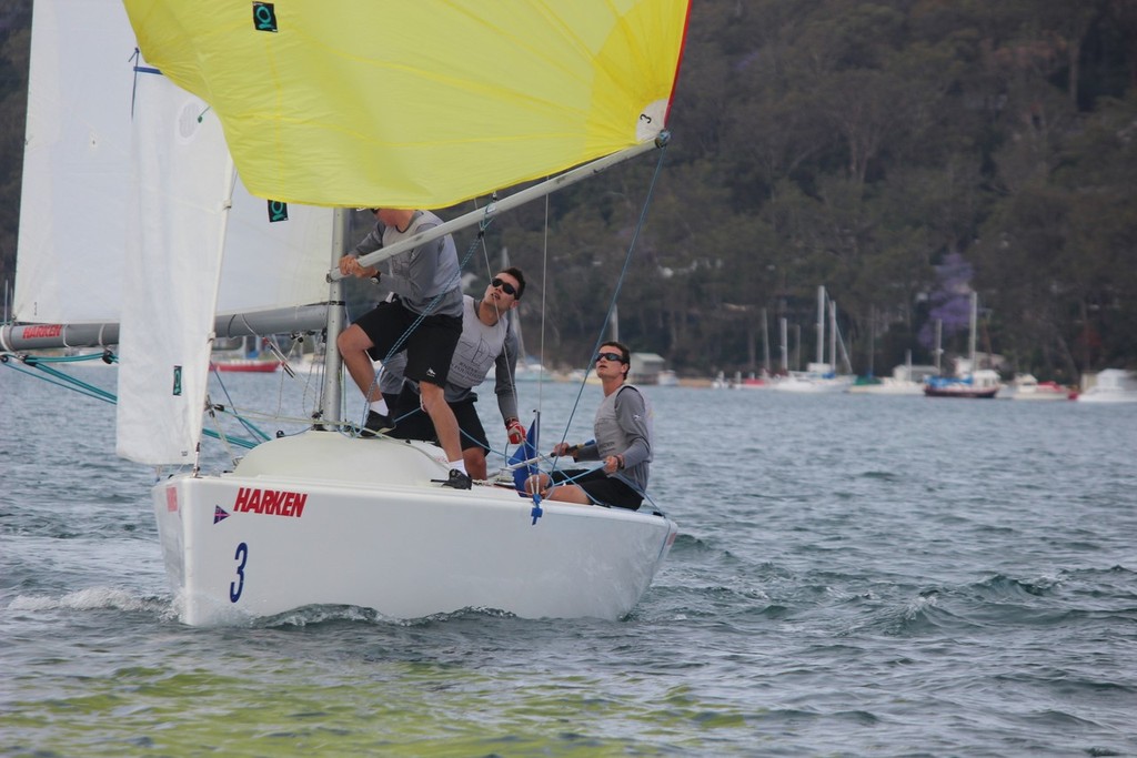 Dave Hazard, dominated day two with a perfect scorecard - 20th Harken International Youth Match Racing Championships photo copyright Damian Devine taken at  and featuring the  class