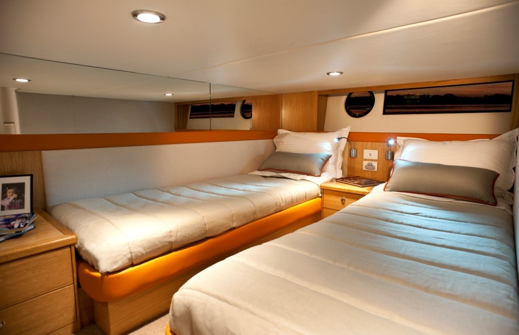 The 445 SUV features two staterooms dominating amidships photo copyright Stephen Milne taken at  and featuring the  class