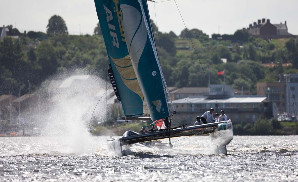Oman Air at the 2012 Extreme Sailing Series Cardiff  © Lloyd Images http://lloydimagesgallery.photoshelter.com/
