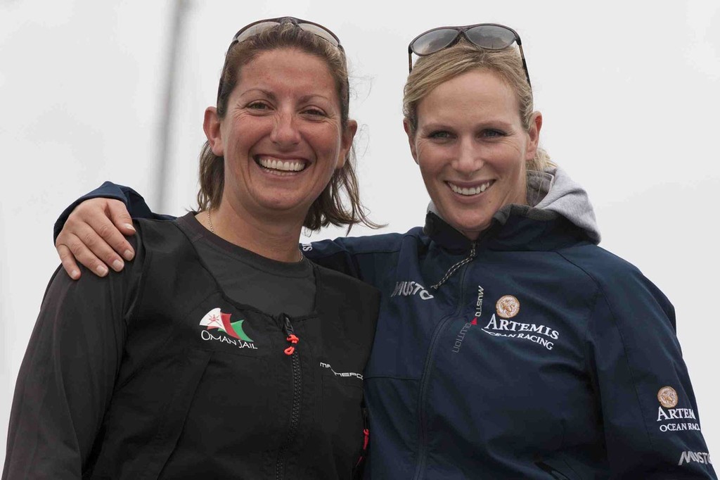 Musandam-OmanSail crew member Dee Caffari and Zara Phillips - Aberdeen Asset Management Cowes Week 2012 photo copyright Lloyd Images http://lloydimagesgallery.photoshelter.com/ taken at  and featuring the  class