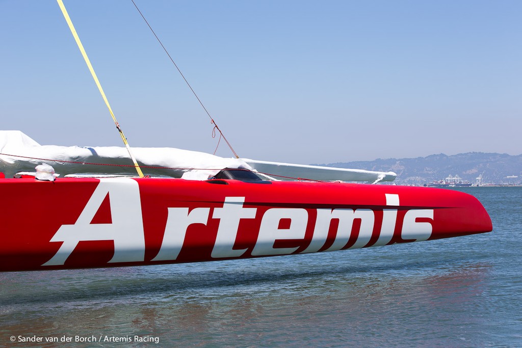 Artemis Racing unload their AC72 in San Francisco photo copyright Sander van der Borch / Artemis Racing http://www.sandervanderborch.com taken at  and featuring the  class