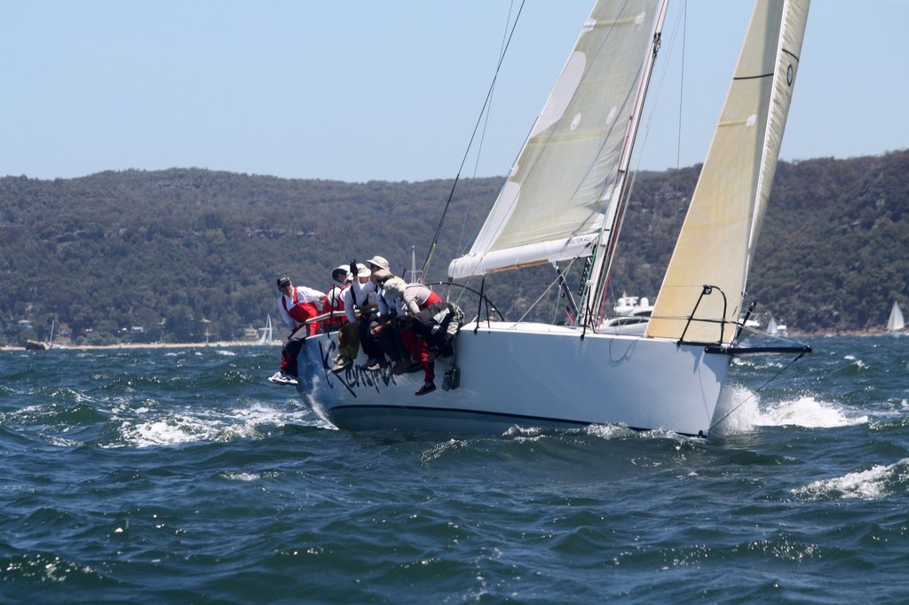 'Kerisma', a Kerr 11.3m skipppered by Grant Dawson from Middle Harbour Yacht Club - pic by Damian Devine - 2013 Pittwater & Coffs Harbour Regatta photo copyright Damian Devine taken at  and featuring the  class