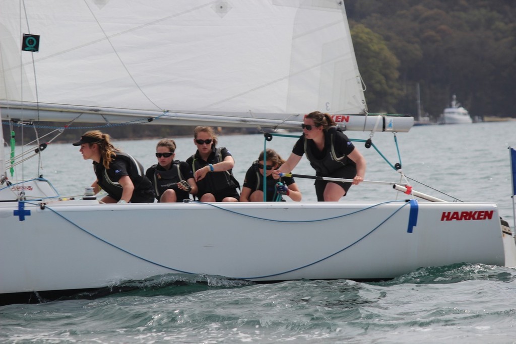 Claudia Pierce RNZYS female crew goes into the semi finals in fourth - 20th Harken International Youth Match Racing Championships photo copyright Damian Devine taken at  and featuring the  class