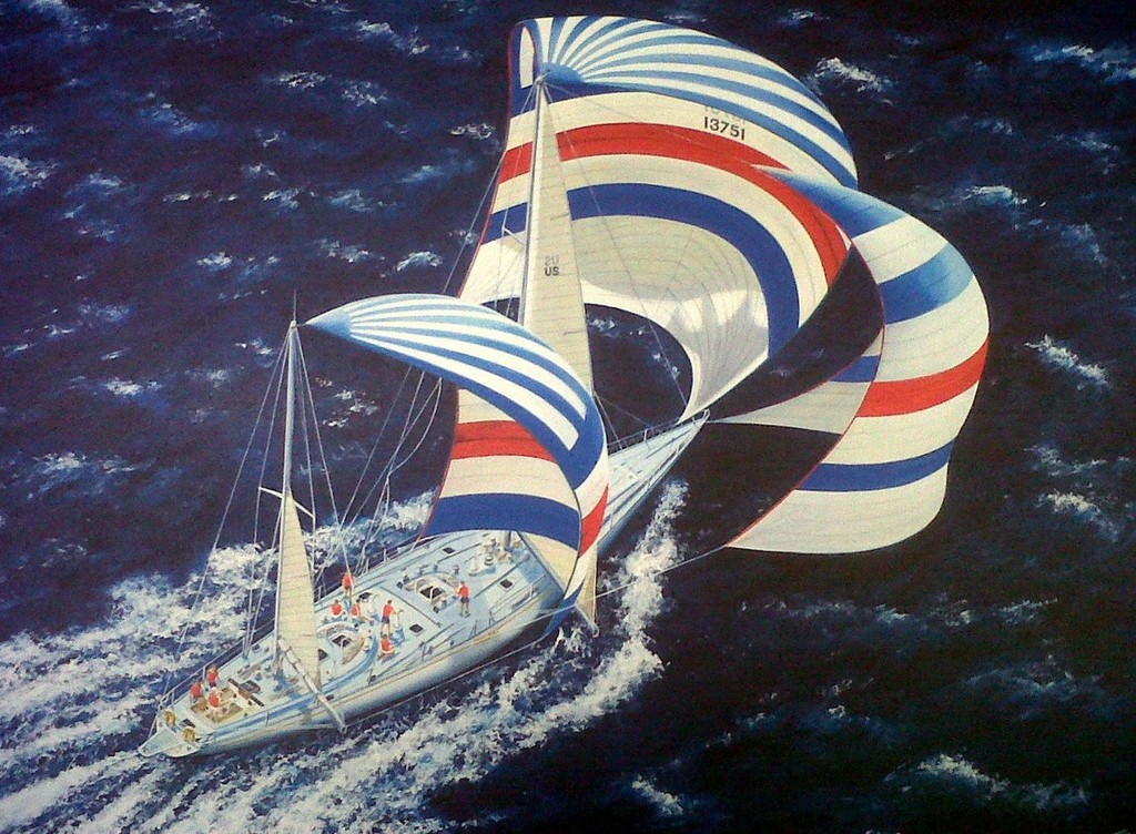 Sight from another great sailing era - Image: Kialoa US-1: Dare to Win © SW