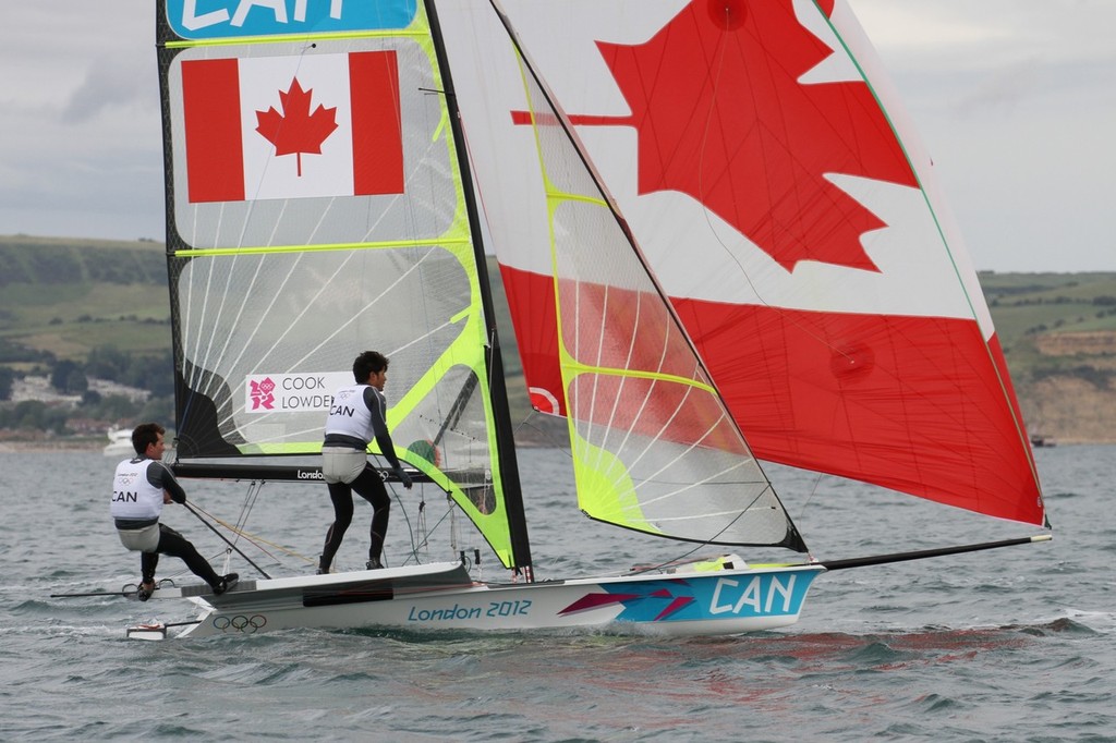 Canada sailing in the 49ers on Day 9 of the 2012 Olympic Regatta in Weymouth photo copyright Richard Gladwell www.photosport.co.nz taken at  and featuring the  class