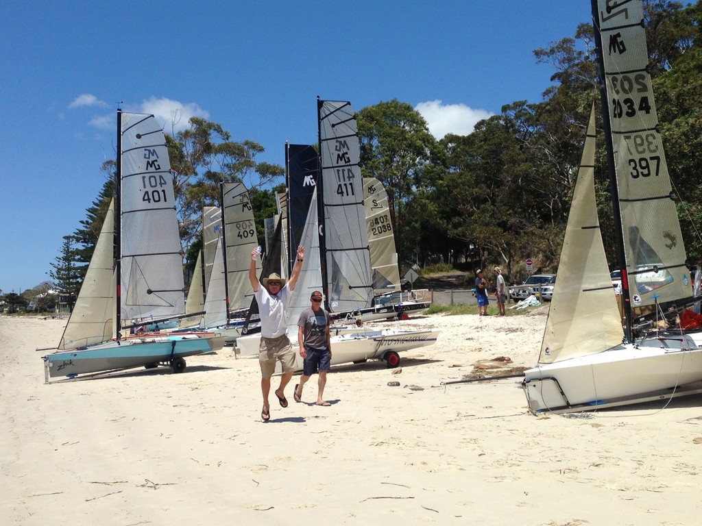 Rigging on the beautiful Soldiers Point - MG14 National Titles © Rohan Nosworthy