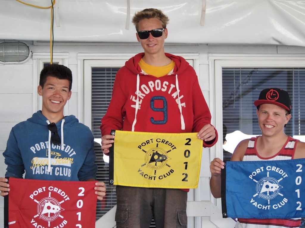3 Port Credit YC lads take top three spots in the Laser Full rig with Ben Taylor in First. - 54th Annual Steerers' Regatta at PCYC photo copyright Greg Nicoll taken at  and featuring the  class