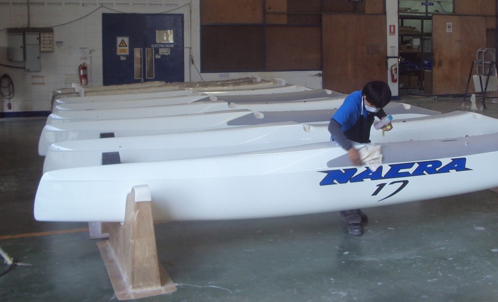 Nacra 17s in the fit-out photo copyright Ferdinand van West taken at  and featuring the  class