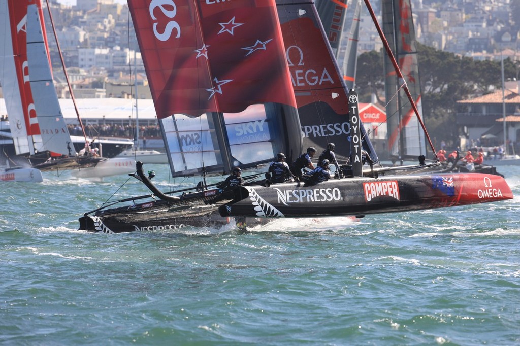 Emirates Team NZ - America&rsquo;s Cup World Series San Francisco 2012 October, Final Race Day photo copyright ACEA - Photo Gilles Martin-Raget http://photo.americascup.com/ taken at  and featuring the  class