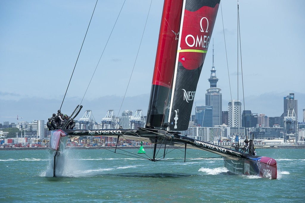 CC121127-220 - Emirates Team NZ and Luna Rossa, racing in the Hauraki Gulf photo copyright Chris Cameron/ETNZ http://www.chriscameron.co.nz taken at  and featuring the  class