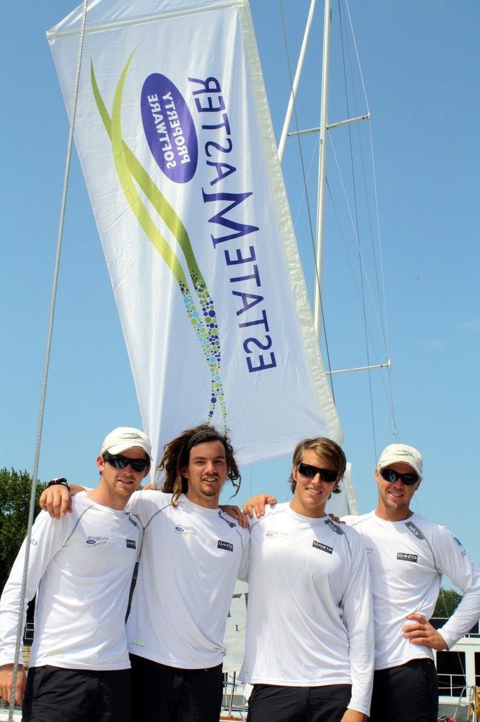 Estate Master Sailing Team powered by True Blue Racing competing this weekend in Chicago Grade 2 Invitational - (L to R) Brad Farrand, Henry Kernot, Jaidan Stevens & Jordan Reece photo copyright Jordan Reece taken at  and featuring the  class