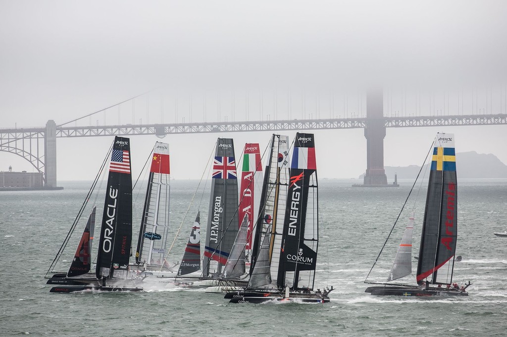 San Francisco - Official Practice - America&rsquo;s Cup World Series photo copyright ACEA - Photo Gilles Martin-Raget http://photo.americascup.com/ taken at  and featuring the  class