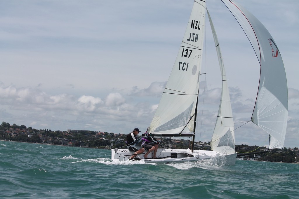 The VX One sailing easily on a reach, in Auckland © Phil Quinn http://www.vxone.com