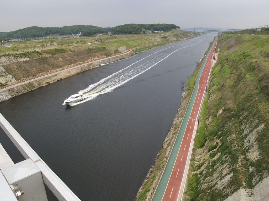 The 17km Ara Waterway, connecting Seoul to the sea. photo copyright Guy Nowell http://www.guynowell.com taken at  and featuring the  class