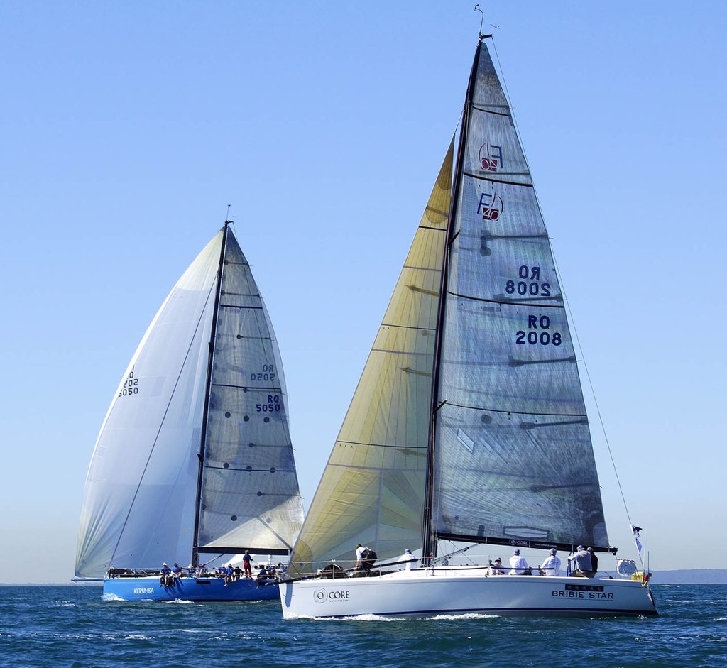 Kerumba and Bribie Star - Brisbane to Keppel Yacht Race 2012 photo copyright Alaine Neilson /RQYS http://www.rqys.com.au/ taken at  and featuring the  class