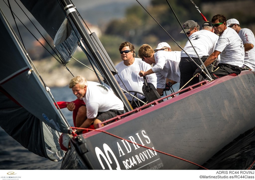 Adris RC44 World Championships 2012 - David Murphy at the helm of Ironbound (USA1) photo copyright RC44 Class/MartinezStudio.es taken at  and featuring the  class