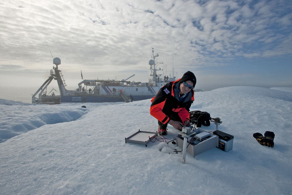 Operation Iceberg - BAS scientist Dr Keith Nicholls photo copyright BBC taken at  and featuring the  class
