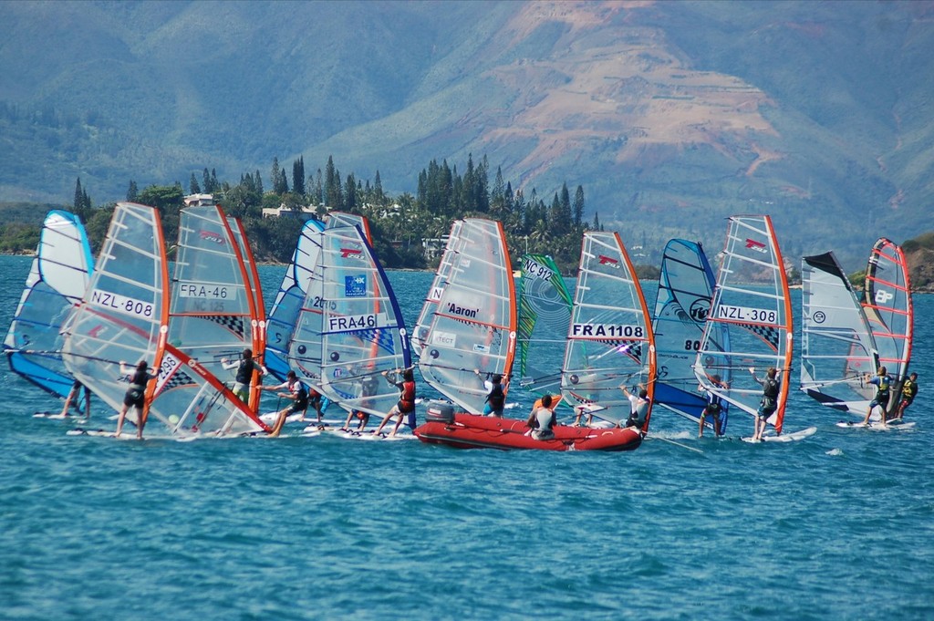 Kiwi and New Caledonian sailors doing practice racing. photo copyright Brian Haybittle taken at  and featuring the  class