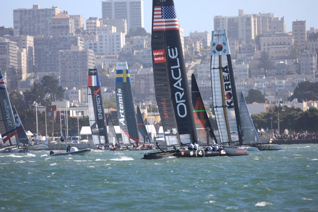 Day 3 - America&rsquo;s Cup World Series San Francisco 2012 August, Race Day 3 photo copyright ACEA - Photo Gilles Martin-Raget http://photo.americascup.com/ taken at  and featuring the  class