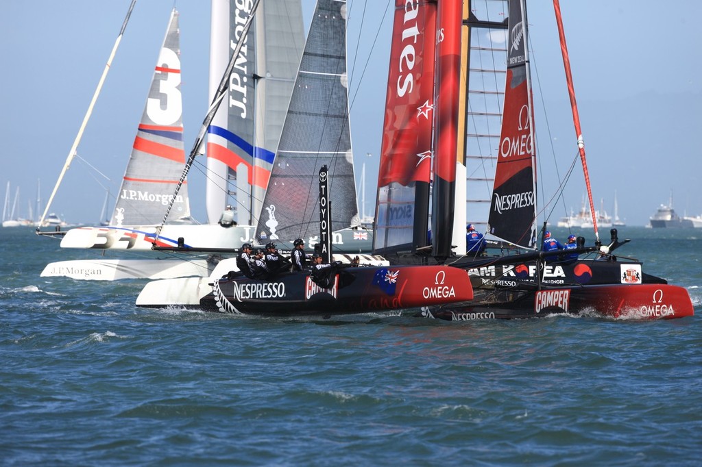 Emirates Team NZ - America&rsquo;s Cup World Series San Francisco 2012 August, Race Day 3 photo copyright ACEA - Photo Gilles Martin-Raget http://photo.americascup.com/ taken at  and featuring the  class