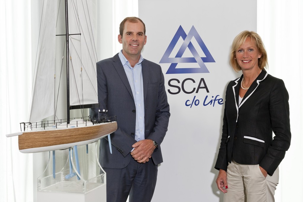 Richard Brisius, CEO Atlant Ocean Racing AB and Kersti Strandqvist, SVP Corporate Communications SCA and SVP Corporate Sustainability SCA. photo copyright  Oskar Kihlborg / Volvo Ocean Race taken at  and featuring the  class