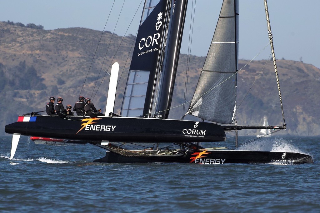 Team Energy looking racey on the SF bay with Angel island in the background - ACWS San Francisco © Chuck Lantz http://www.ChuckLantz.com