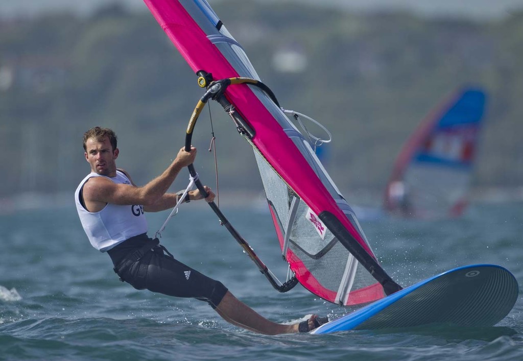 Nick Dempsey (GBR) took Silver in the RS:X class at the London Olympics 2012. © onEdition http://www.onEdition.com