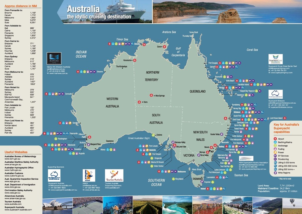 Superyacht Australia Pocket Map pg2 photo copyright AIMEX  taken at  and featuring the  class