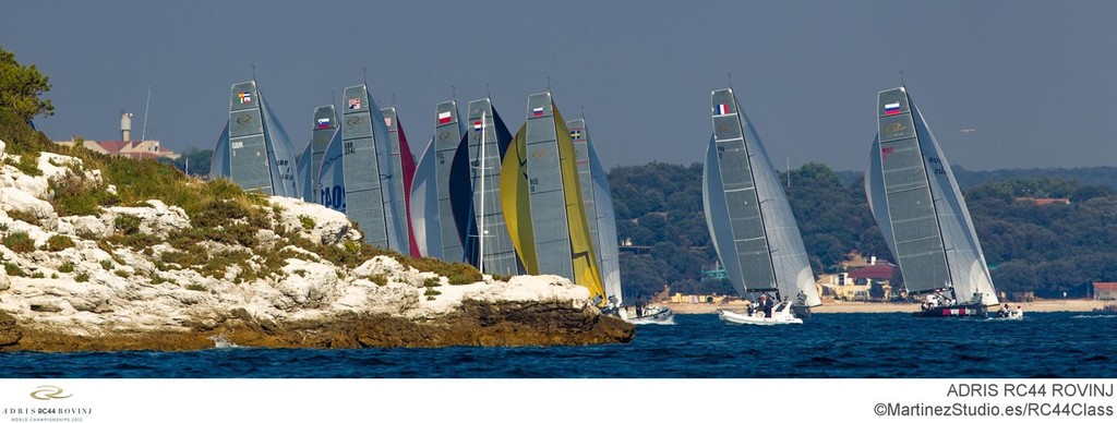 Adris RC44 World Championships 2012: Fleet shot photo copyright RC44 Class/MartinezStudio.es taken at  and featuring the  class
