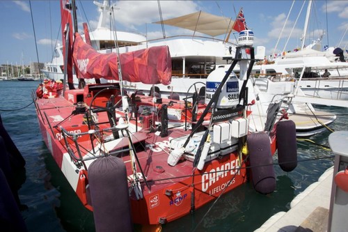 Camper with Emirates Team New Zealand arrives in to Palma, Spain, after the end of the Volvo Ocean Race 2011-12. © Camper