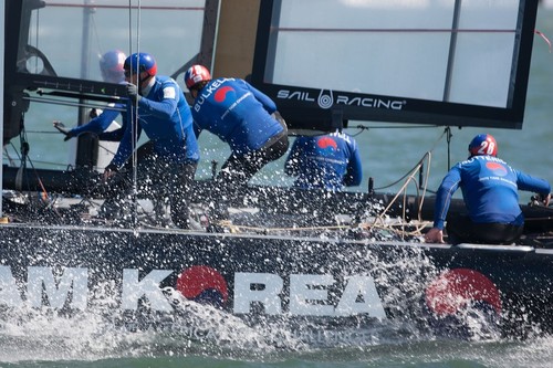 Team Korea were probably the standout performer in the America’s Cup World Series  San Francisco 2012  © ACEA - Photo Gilles Martin-Raget http://photo.americascup.com/