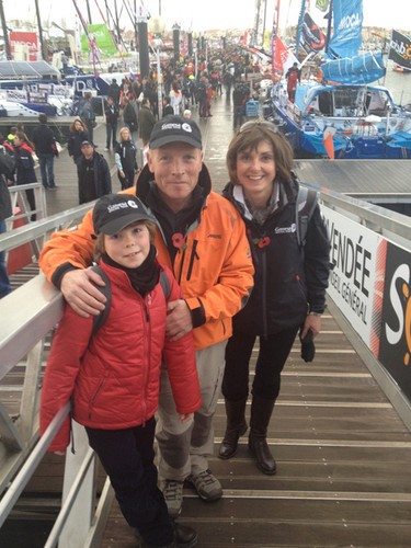 Mike Golding and family - 2012 Vendee Globe © Mark Lloyd/ DDPI/Vendee Globe http://www.vendeeglobe.org/en/
