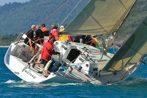 Local boat Reignition skippered by Charles Wallis in action during Telcoinabox Airlie Beach Race Week © Shirley Wodson